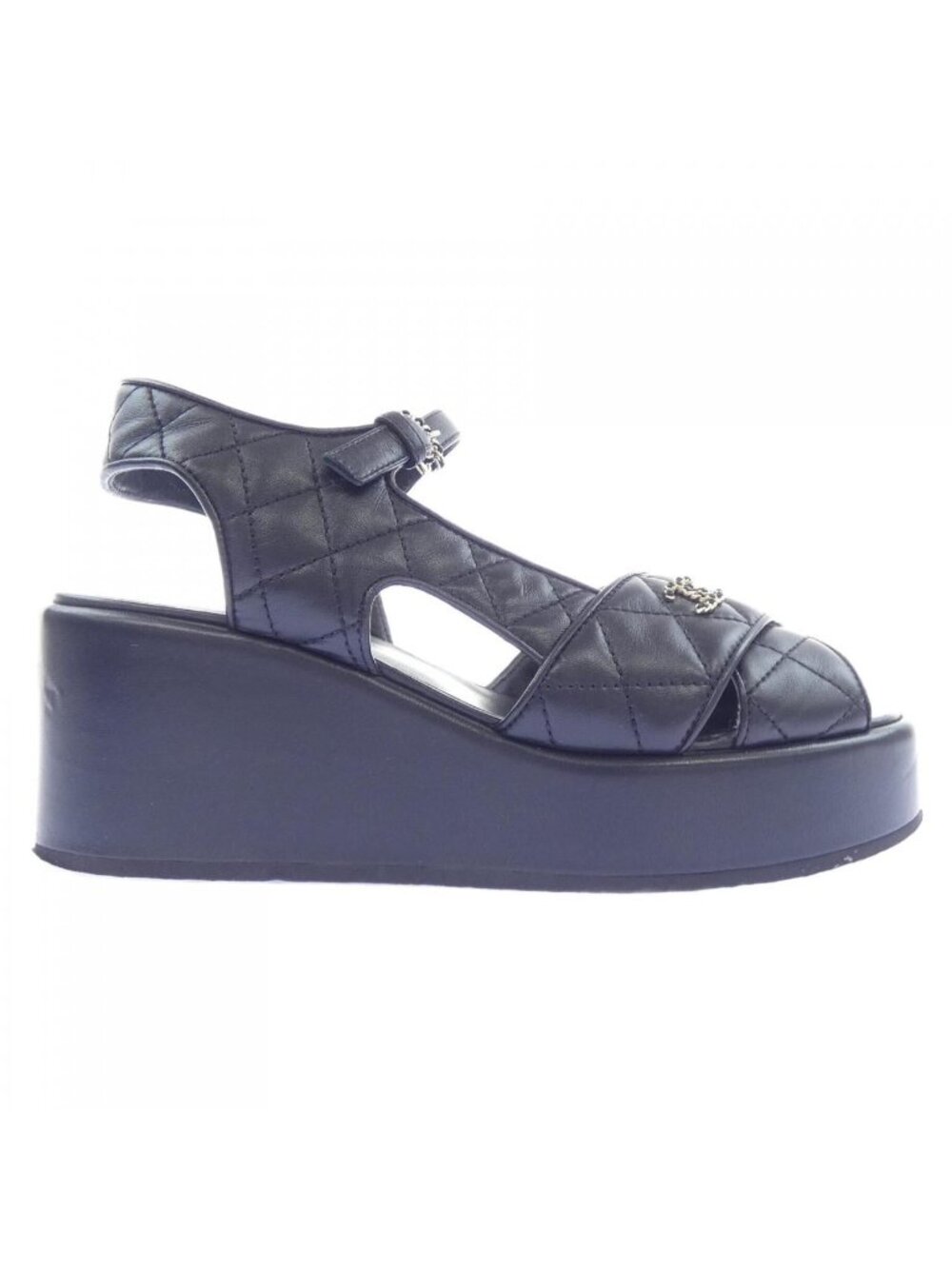 Chanel Quilted Sandals Black